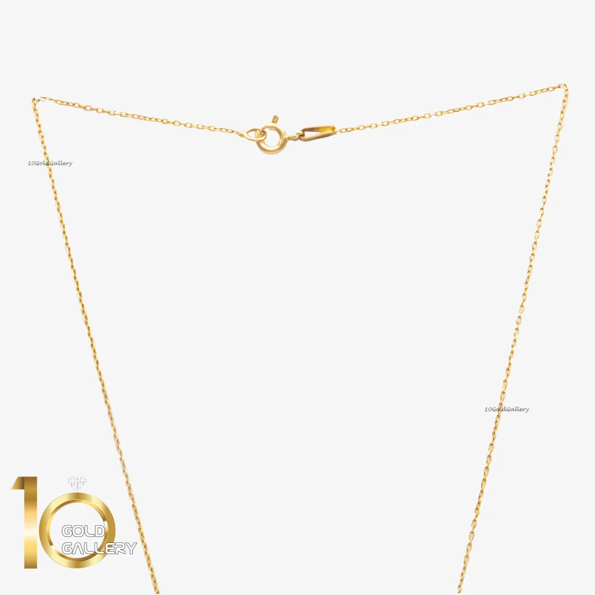 گردنبند طلای 18 عیار طرح مینیمال یورمن با ستاره داوود1WNL100 - تصویر 3