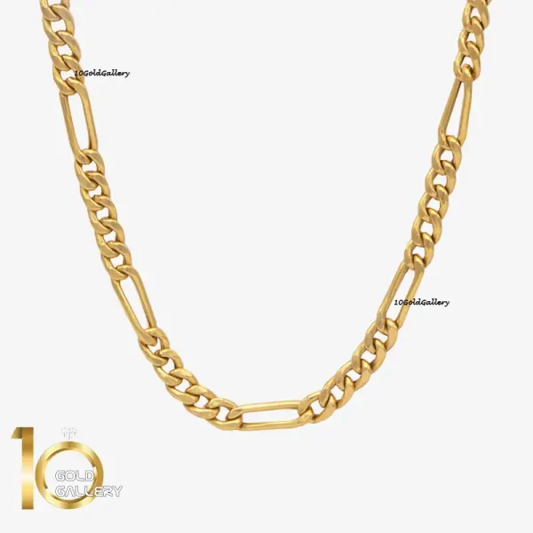 زنجیر طلای 18 عیار طرح فیگارو کم اجرت کد 1WNE066