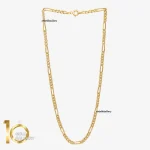 زنجیر طلای 18 عیار طرح فیگارو کم اجرت کد 1WNE066 - تصویر 2