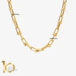 زنجیر طلای 18 عیار طرح  هاردور تیفانی 1WNA096