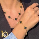 گردنبند طلای 18 عیار طرح ونکلیف اونیکس کم اجرت کد 1WNE058