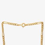 زنجیر طلای 18 عیار طرح فیگارو کم اجرت کد 1WNE066 - تصویر 4