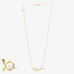 گردنبند طلای 18 عیار طرح مینیمال بال فرشته 1WNL014 - تصویر 2