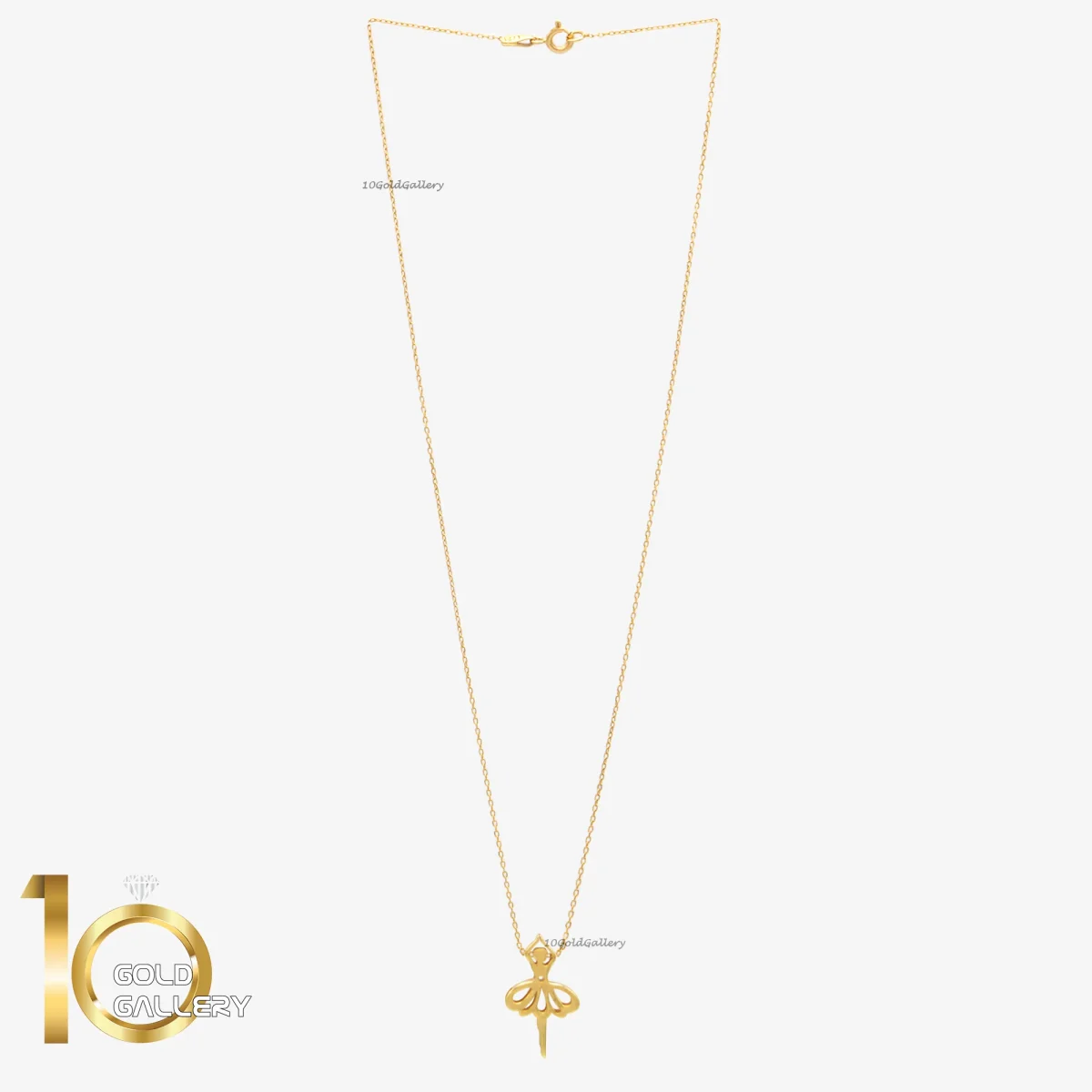 گردنبند طلای 18 عیار طرح مینیمال بالرین 1WNL015 - تصویر 2