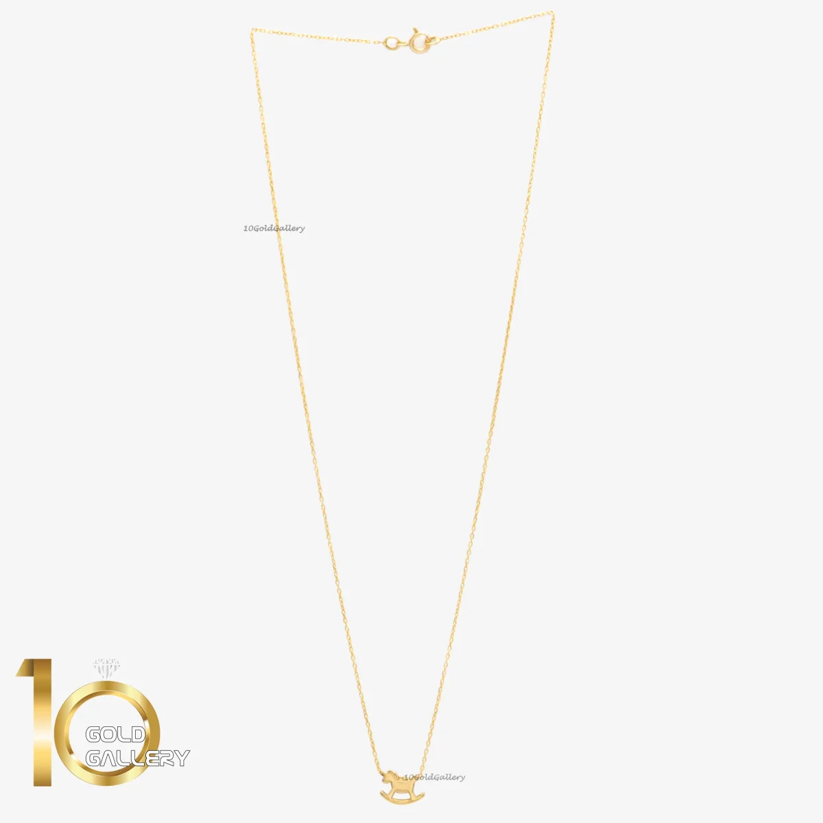 گردنبند طلای 18 عیار طرح مینیمال تک شاخ یونیکورن 1WNL003 - تصویر 2