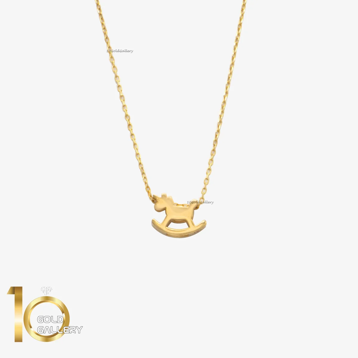 گردنبند مینیمال تک شاخ یونیکو copy گردنبند طلای 18 عیار طرح مینیمال تک شاخ یونیکورن 1WNL003 - تصویر 1