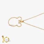 گردنبند طلای 18 عیار طرح میکی موس کد 1WNL098 - تصویر 4