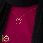 گردنبند طلای 18 عیار طرح میکی موس کد 1WNL098 - تصویر 3