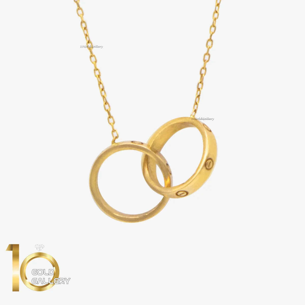 گردنبند طلای 18 عیار طرح مینیمال دایره لاو کارتیه 1WNL090 - تصویر 1