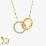 گردنبند طلای 18 عیار طرح مینیمال دایره لاو کارتیه 1WNL090