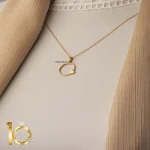 گردنبند طلای 18 عیار طرح قلب و دایره کد 1WNL078 - تصویر 5