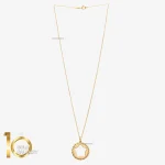 گردنبند طلای 18 عیار طرح مینیمال یورمن با ستاره داوود1WNL100 - تصویر 2