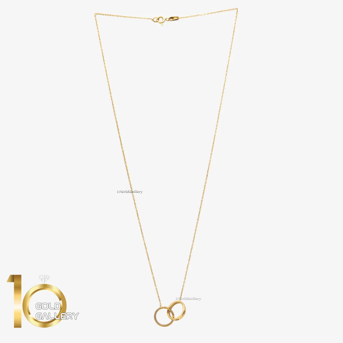 گردنبند طلای 18 عیار طرح مینیمال دایره لاو کارتیه 1WNL090 - تصویر 2