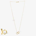 گردنبند طلای 18 عیار طرح مینیمال دایره لاو کارتیه 1WNL090 - تصویر 2