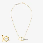 گردنبند طلای 18 عیار طرح قلباقلب کد 1WNL084 - تصویر 2