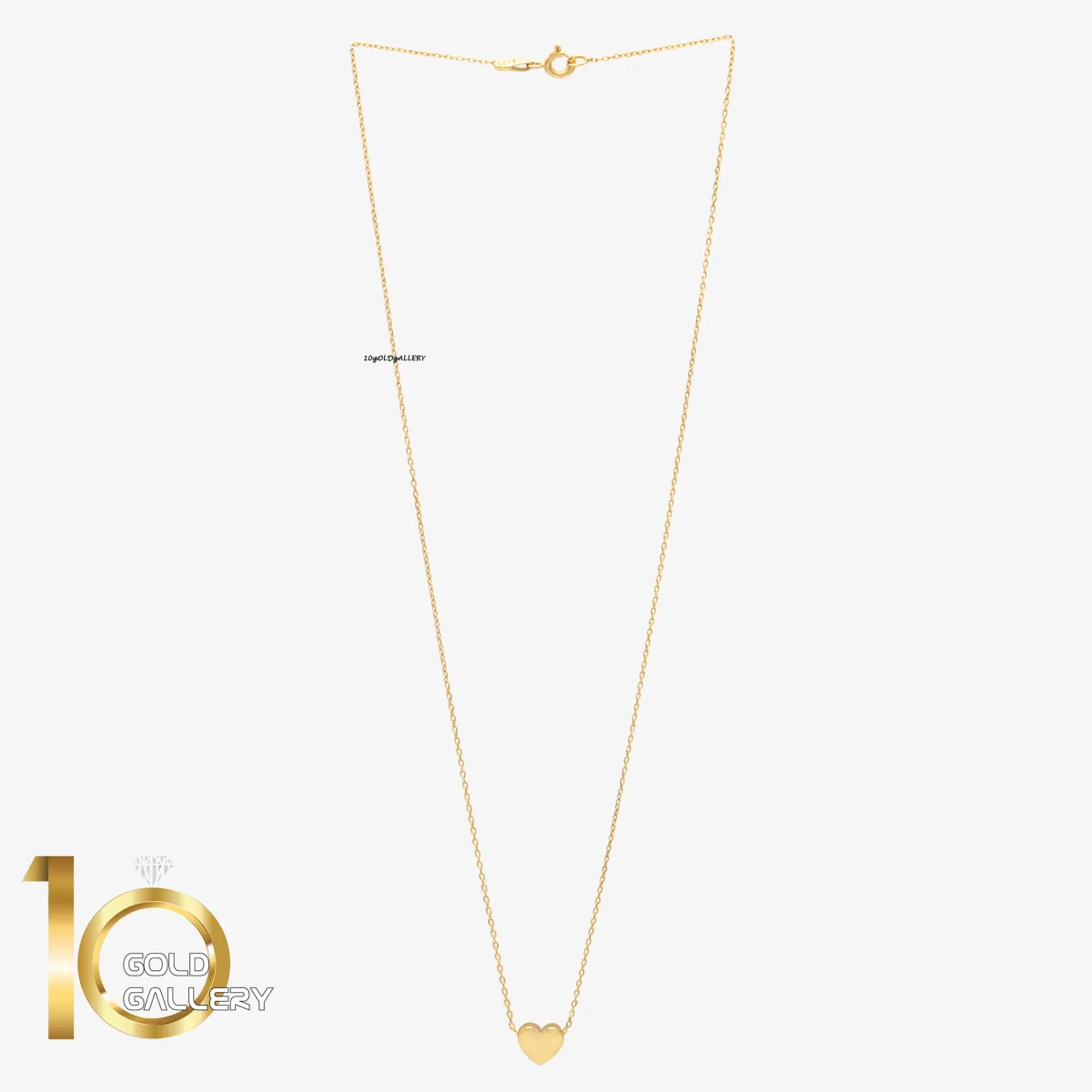 گردنبند طلای 18 عیار طرح مینیمال قلب 1WNL008 - تصویر 2