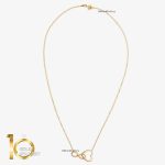 گردنبند طلای 18 عیار طرح قلب در بینهایت کد 1WNL028 - تصویر 2