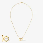 گردنبند طلای 18 عیار طرح قلب های love کارتیه کد 1WNL072 - تصویر 5