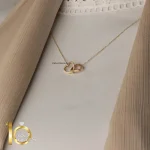 گردنبند طلای 18 عیار طرح قلب های love کارتیه کد 1WNL072 - تصویر 3