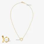 گردنبند طلای 18 عیار طرح قلب ساده کد 1WNL112 - تصویر 3