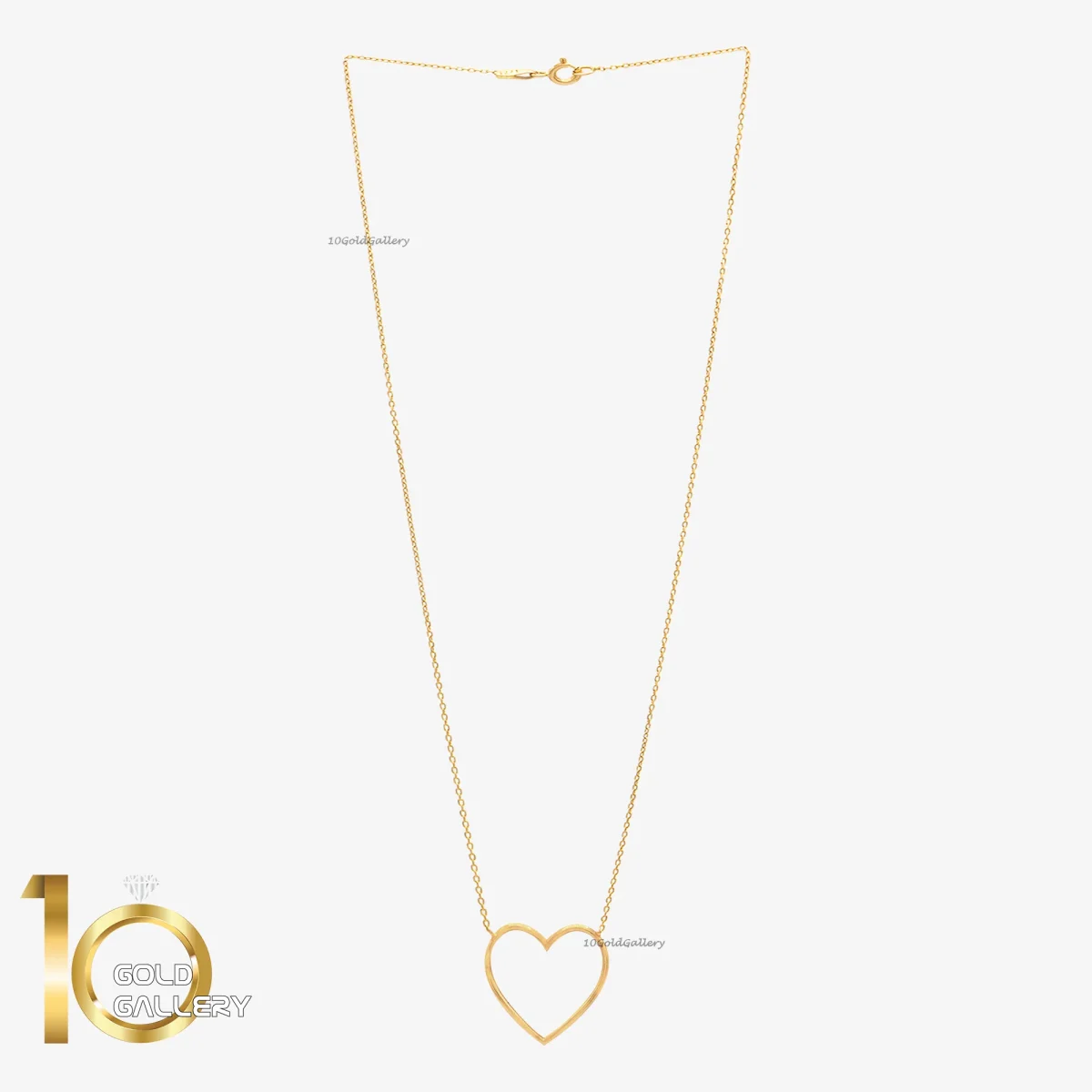گردنبند طلای 18 عیار طرح مینیمال قلب 1WNL109 - تصویر 2