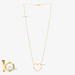گردنبند طلای 18 عیار طرح مینیمال قلب 1WNL109 - تصویر 2