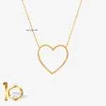 گردنبند طلای 18 عیار طرح مینیمال قلب 1WNL109