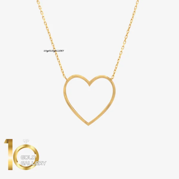 گردنبند طلای 18 عیار طرح مینیمال قلب 1WNL109