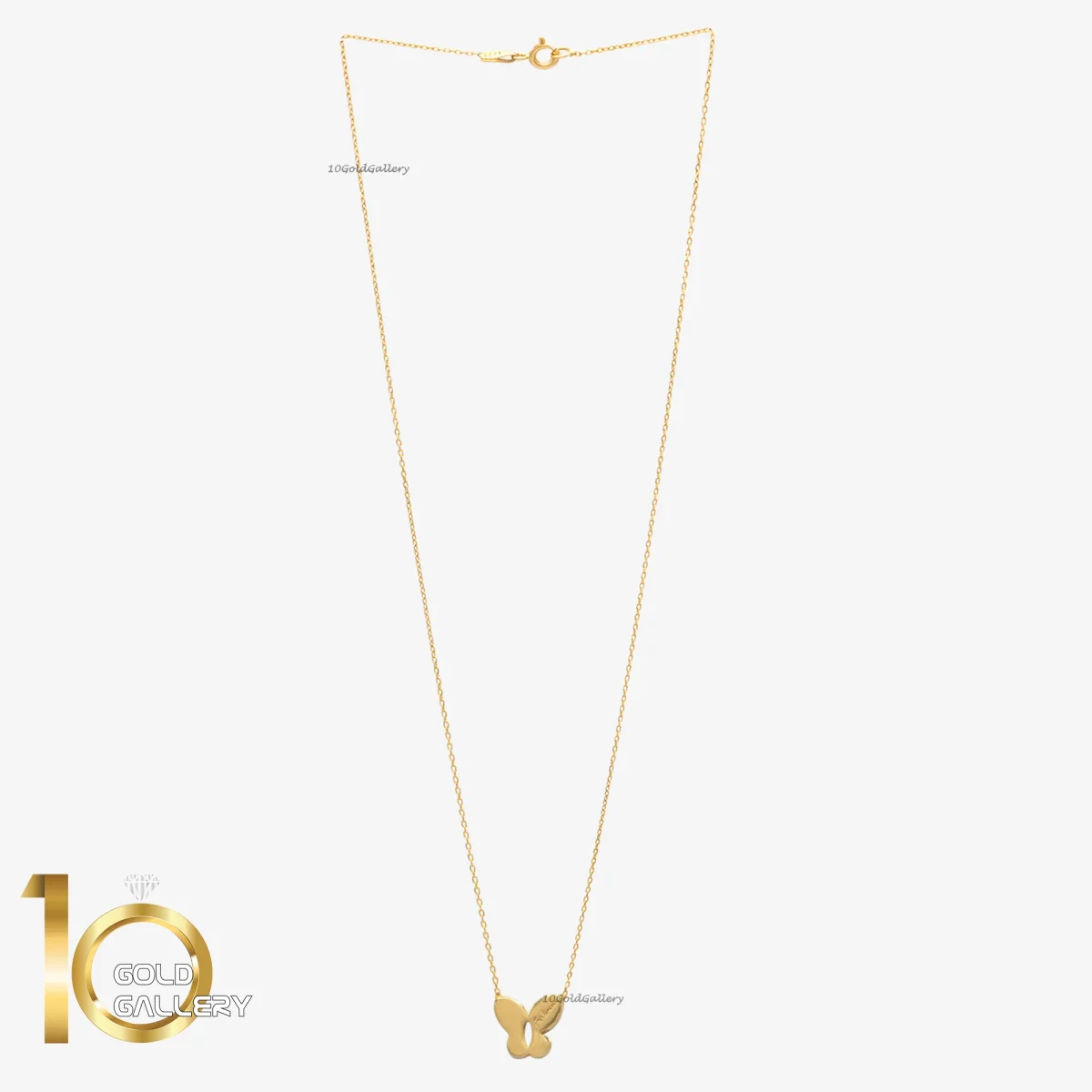 گردنبند طلای 18 عیار طرح مینیمال پروانه 1WNL047 - تصویر 2