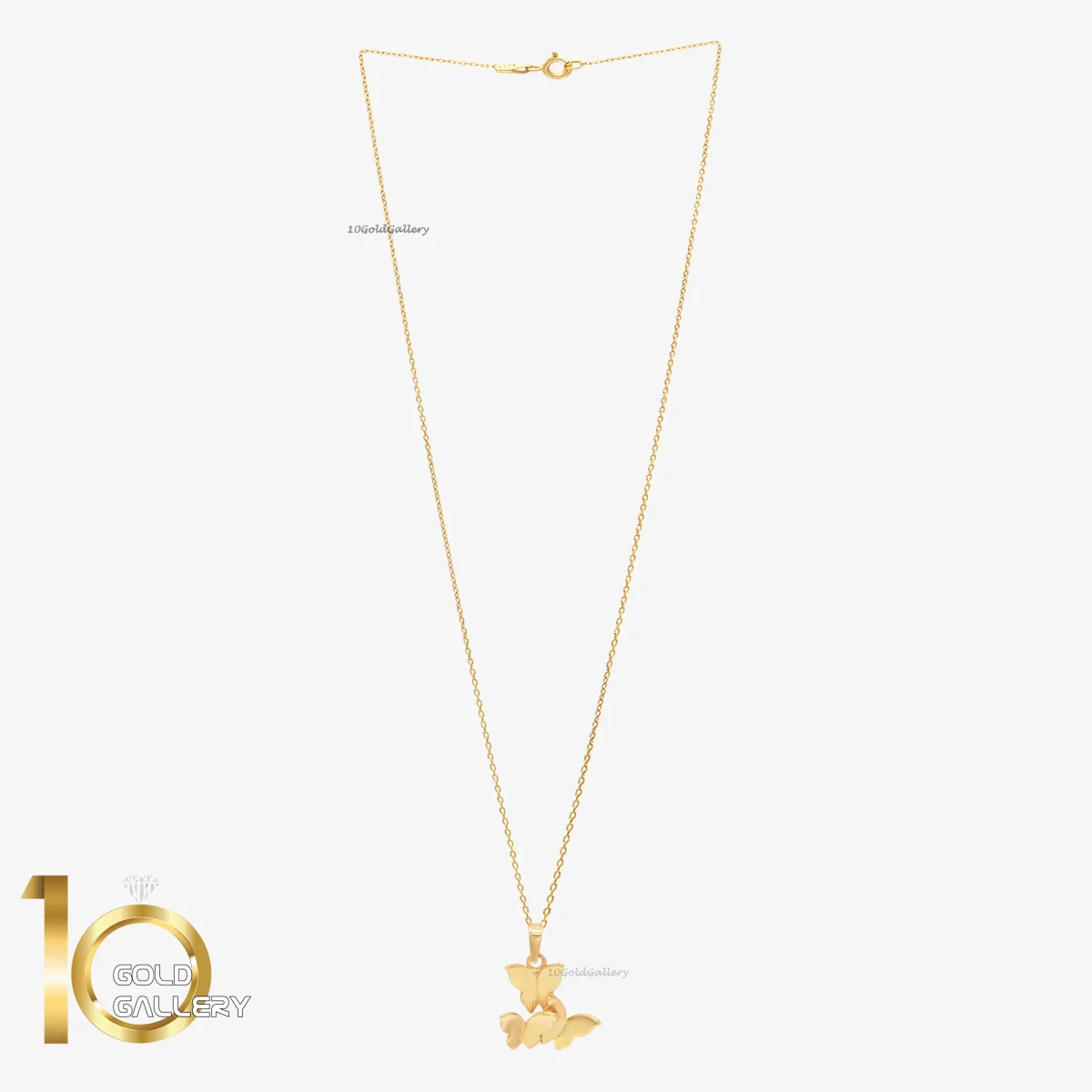 گردنبند طلای 18 عیار طرح مینیمال پروانه 1WNL022 - تصویر 2
