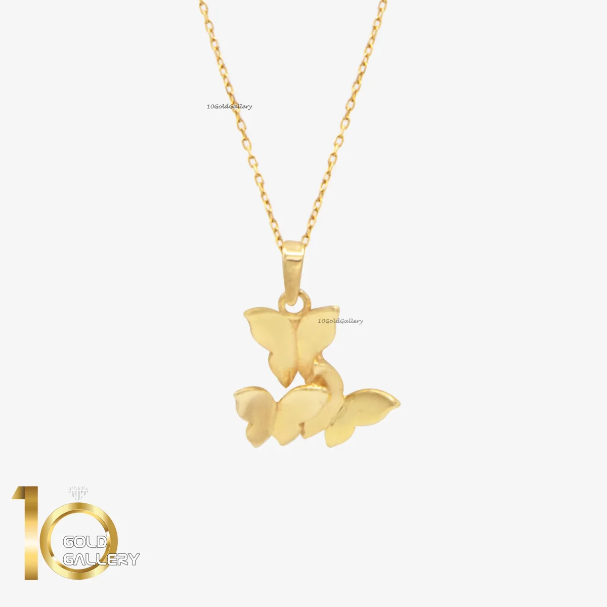 گردنبند طلای 18 عیار طرح مینیمال پروانه 1WNL022 - تصویر 1