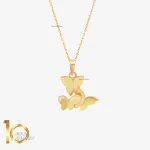 گردنبند طلای 18 عیار طرح مینیمال پروانه 1WNL022