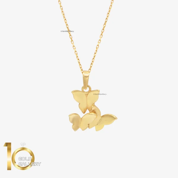 گردنبند طلای 18 عیار طرح مینیمال پروانه 1WNL022