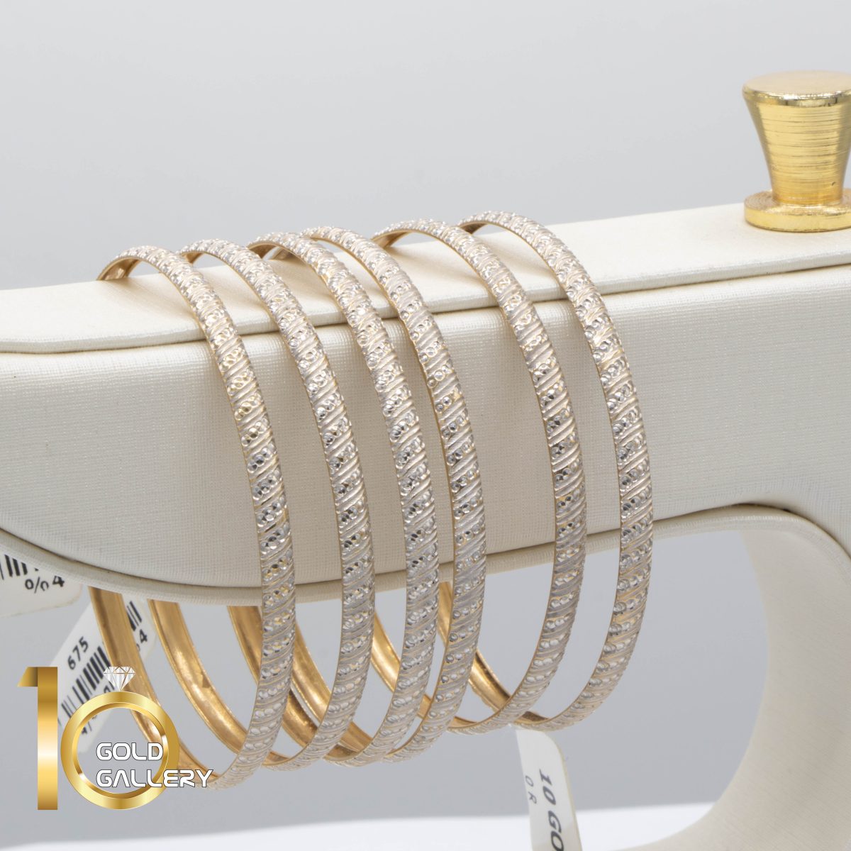 النگو طلای 18 عیار کم اجرت طرح تراش ‏سفید 1WBE070 - تصویر 2