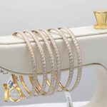 النگو طلای 18 عیار کم اجرت طرح تراش ‏سفید 1WBE070 - تصویر 2