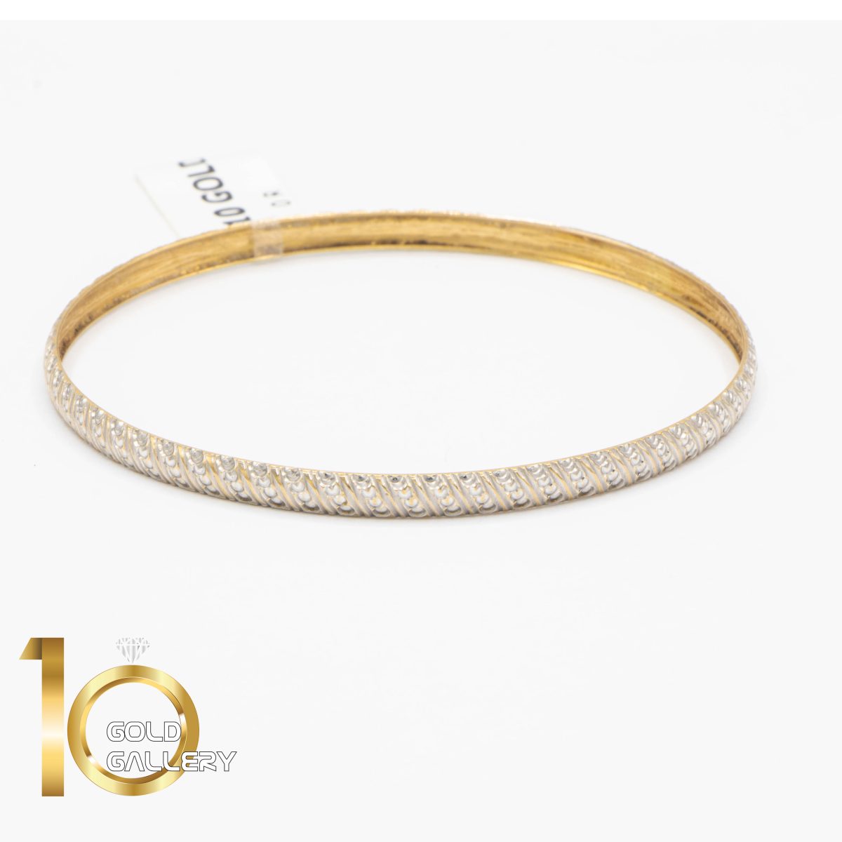 النگو طلای 18 عیار کم اجرت طرح تراش ‏سفید 1WBE070 - تصویر 1