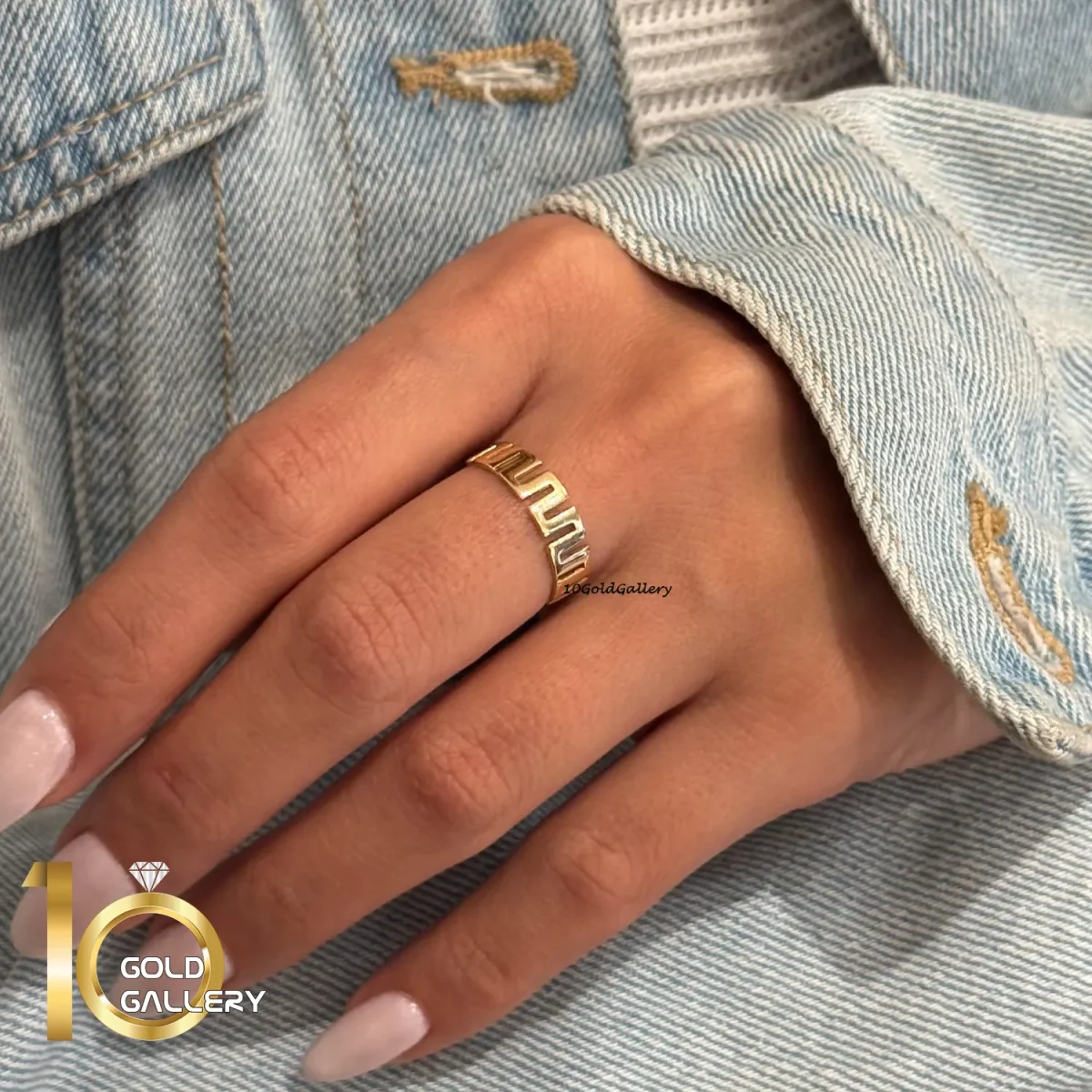 انگشتر طلای 18 عیار طرح اطلس تیفانی 1WRL127 - تصویر 5