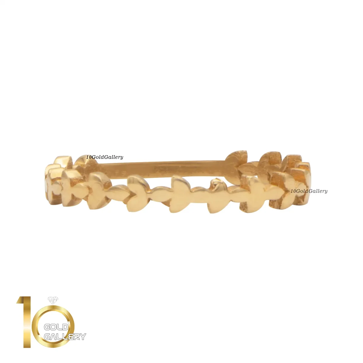 انگشتر طلای 18 عیار طرح  برگ بهار 1WRL058 - تصویر 3