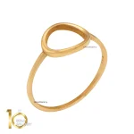 انگشتر طلای 18 عیار طرح دایره توخالی 1WRL124 - تصویر 3