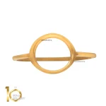 انگشتر طلای 18 عیار طرح دایره توخالی 1WRL124 - تصویر 4