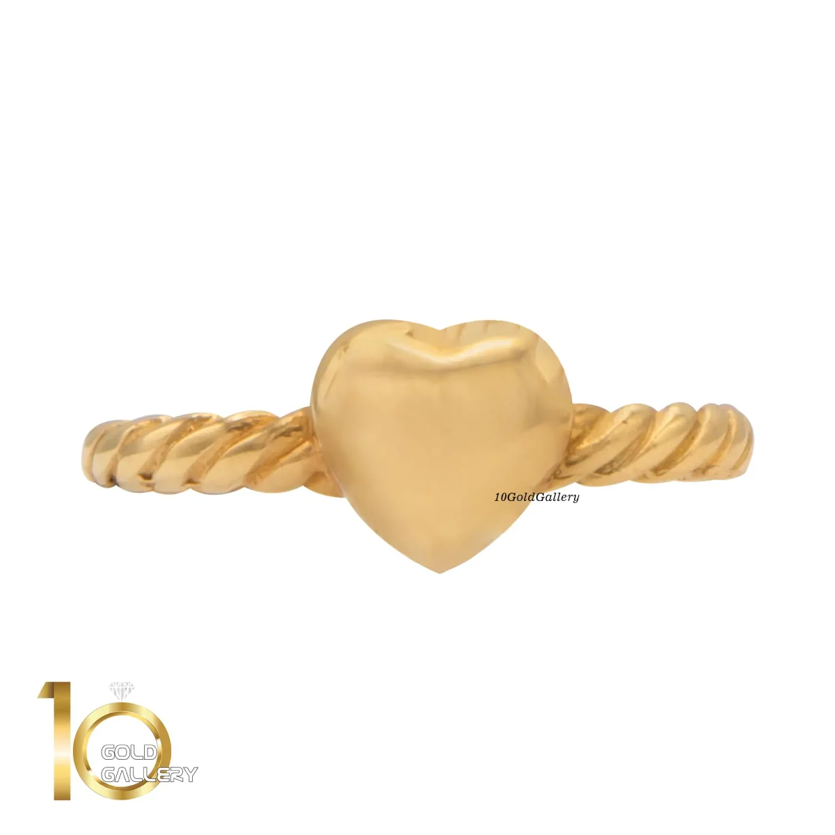 انگشتر طلای 18 عیار طرح قلب یورمن 1WRL089 - تصویر 2