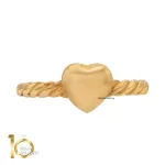 انگشتر طلای 18 عیار طرح قلب یورمن 1WRL089 - تصویر 2