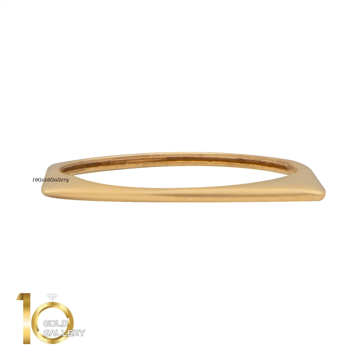 انگشتر طلای 18 عیار طرح خط صاف 1WRL103 - تصویر 3