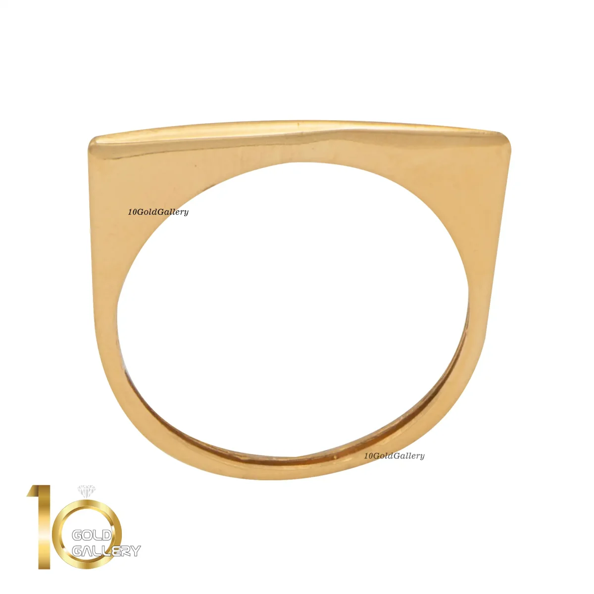 انگشتر طلای 18 عیار طرح خط صاف 1WRL103 - تصویر 1
