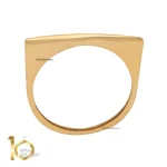 انگشتر طلای 18 عیار طرح خط صاف 1WRL103