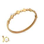 انگشتر طلای 18 عیار طرح دایره و لوزی 1WRL085 - تصویر 2