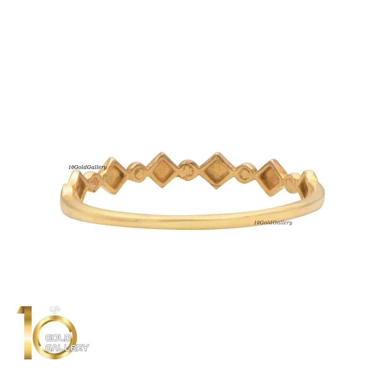 انگشتر طلای 18 عیار طرح دایره و لوزی 1WRL085 - تصویر 4