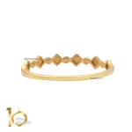 انگشتر طلای 18 عیار طرح دایره و لوزی 1WRL085 - تصویر 4