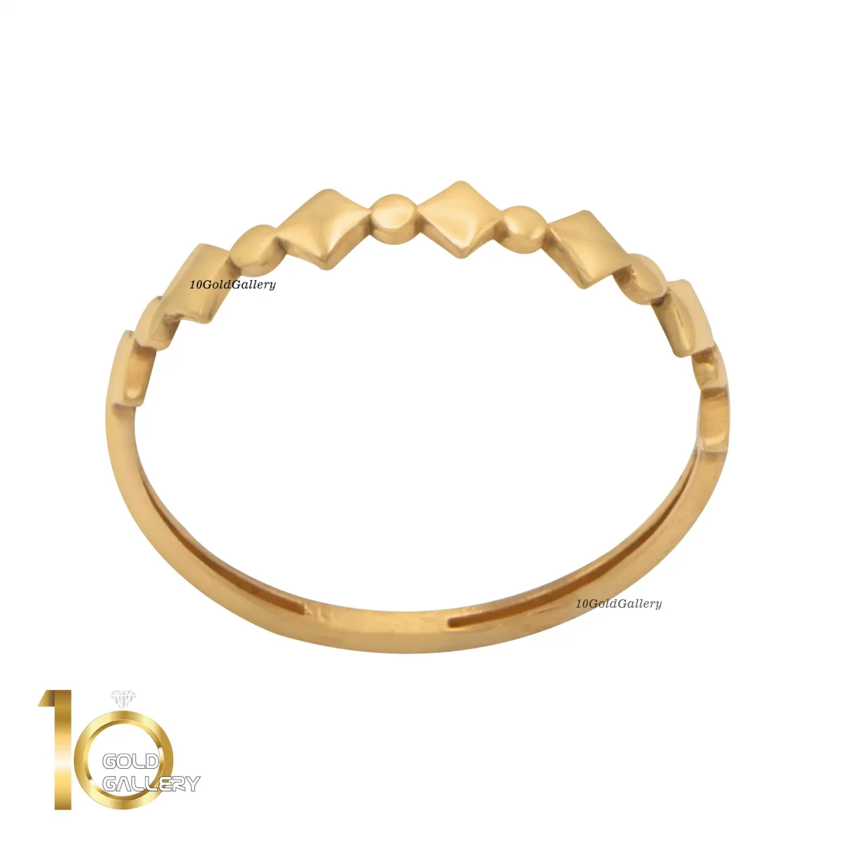 انگشتر مینیمال طرح دایره و لوزی-Edit انگشتر طلای 18 عیار طرح دایره و لوزی 1WRL085 - تصویر 1