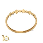 انگشتر طلای 18 عیار طرح دایره و لوزی 1WRL085